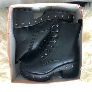 Nasty gal total stud chunky boot NWT